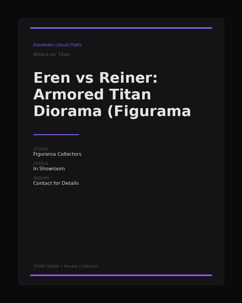 Eren vs Reiner: Armored Titan Diorama (Figurama Elite Exclusive)